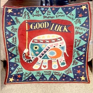 Lush Elephant Good Luck Knot-Wrap/Scarf with lucky elephant